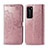 Coque Portefeuille Motif Fantaisie Livre Cuir Etui Clapet pour Huawei P40 Pro Or Rose