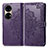 Coque Portefeuille Motif Fantaisie Livre Cuir Etui Clapet pour Huawei P50 Pro Violet