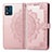 Coque Portefeuille Motif Fantaisie Livre Cuir Etui Clapet pour Motorola Moto E13 Or Rose