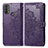 Coque Portefeuille Motif Fantaisie Livre Cuir Etui Clapet pour Motorola Moto E30 Violet