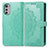 Coque Portefeuille Motif Fantaisie Livre Cuir Etui Clapet pour Motorola Moto E32s Vert