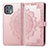 Coque Portefeuille Motif Fantaisie Livre Cuir Etui Clapet pour Motorola Moto Edge 20 Lite 5G Or Rose