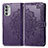 Coque Portefeuille Motif Fantaisie Livre Cuir Etui Clapet pour Motorola Moto Edge (2022) 5G Violet