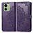 Coque Portefeuille Motif Fantaisie Livre Cuir Etui Clapet pour Motorola Moto Edge (2023) 5G Violet