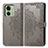 Coque Portefeuille Motif Fantaisie Livre Cuir Etui Clapet pour Motorola Moto Edge 40 5G Gris