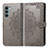 Coque Portefeuille Motif Fantaisie Livre Cuir Etui Clapet pour Motorola Moto Edge S30 5G Gris