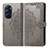 Coque Portefeuille Motif Fantaisie Livre Cuir Etui Clapet pour Motorola Moto Edge X30 5G Gris