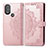 Coque Portefeuille Motif Fantaisie Livre Cuir Etui Clapet pour Motorola Moto G Play (2023) Or Rose