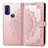 Coque Portefeuille Motif Fantaisie Livre Cuir Etui Clapet pour Motorola Moto G Pure Or Rose