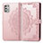 Coque Portefeuille Motif Fantaisie Livre Cuir Etui Clapet pour Motorola Moto G Stylus (2021) Or Rose