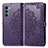 Coque Portefeuille Motif Fantaisie Livre Cuir Etui Clapet pour Motorola Moto G200 5G Violet