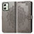 Coque Portefeuille Motif Fantaisie Livre Cuir Etui Clapet pour Motorola Moto G54 5G Gris