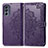 Coque Portefeuille Motif Fantaisie Livre Cuir Etui Clapet pour Motorola Moto G62 5G Violet