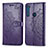 Coque Portefeuille Motif Fantaisie Livre Cuir Etui Clapet pour Motorola Moto One Fusion Plus Violet