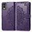 Coque Portefeuille Motif Fantaisie Livre Cuir Etui Clapet pour Nokia C210 Violet