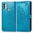 Coque Portefeuille Motif Fantaisie Livre Cuir Etui Clapet pour Nokia C31 Bleu