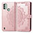 Coque Portefeuille Motif Fantaisie Livre Cuir Etui Clapet pour Nokia C31 Or Rose