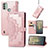 Coque Portefeuille Motif Fantaisie Livre Cuir Etui Clapet pour Nokia C31 Petit