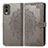 Coque Portefeuille Motif Fantaisie Livre Cuir Etui Clapet pour Nokia C32 Gris