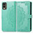 Coque Portefeuille Motif Fantaisie Livre Cuir Etui Clapet pour Nokia C32 Vert