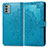 Coque Portefeuille Motif Fantaisie Livre Cuir Etui Clapet pour Nokia G22 Bleu