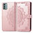 Coque Portefeuille Motif Fantaisie Livre Cuir Etui Clapet pour Nokia G22 Or Rose