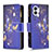 Coque Portefeuille Motif Fantaisie Livre Cuir Etui Clapet pour Nothing Phone 1 Bleu Royal