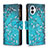 Coque Portefeuille Motif Fantaisie Livre Cuir Etui Clapet pour Nothing Phone 1 Cyan