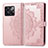 Coque Portefeuille Motif Fantaisie Livre Cuir Etui Clapet pour OnePlus 10T 5G Or Rose