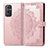 Coque Portefeuille Motif Fantaisie Livre Cuir Etui Clapet pour OnePlus 9 Pro 5G Or Rose