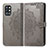 Coque Portefeuille Motif Fantaisie Livre Cuir Etui Clapet pour OnePlus 9R 5G Gris