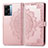 Coque Portefeuille Motif Fantaisie Livre Cuir Etui Clapet pour OnePlus Nord N300 5G Or Rose