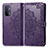 Coque Portefeuille Motif Fantaisie Livre Cuir Etui Clapet pour Oppo A54 5G Violet