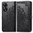 Coque Portefeuille Motif Fantaisie Livre Cuir Etui Clapet pour Oppo A58 4G Noir