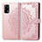 Coque Portefeuille Motif Fantaisie Livre Cuir Etui Clapet pour Oppo A74 4G Or Rose