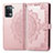 Coque Portefeuille Motif Fantaisie Livre Cuir Etui Clapet pour Oppo A94 4G Or Rose