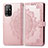 Coque Portefeuille Motif Fantaisie Livre Cuir Etui Clapet pour Oppo A94 5G Or Rose