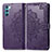 Coque Portefeuille Motif Fantaisie Livre Cuir Etui Clapet pour Oppo K9 Pro 5G Violet