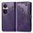 Coque Portefeuille Motif Fantaisie Livre Cuir Etui Clapet pour Oppo Reno10 5G Violet