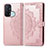 Coque Portefeuille Motif Fantaisie Livre Cuir Etui Clapet pour Oppo Reno5 A Or Rose