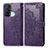 Coque Portefeuille Motif Fantaisie Livre Cuir Etui Clapet pour Oppo Reno5 A Violet