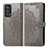 Coque Portefeuille Motif Fantaisie Livre Cuir Etui Clapet pour Oppo Reno6 Pro 5G Gris