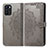 Coque Portefeuille Motif Fantaisie Livre Cuir Etui Clapet pour Oppo Reno6 Z 5G Gris