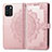 Coque Portefeuille Motif Fantaisie Livre Cuir Etui Clapet pour Oppo Reno6 Z 5G Or Rose