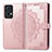 Coque Portefeuille Motif Fantaisie Livre Cuir Etui Clapet pour Oppo Reno7 Pro 5G Or Rose