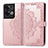 Coque Portefeuille Motif Fantaisie Livre Cuir Etui Clapet pour Oppo Reno8 Pro 5G Or Rose