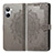 Coque Portefeuille Motif Fantaisie Livre Cuir Etui Clapet pour Realme 10 4G Gris