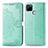 Coque Portefeuille Motif Fantaisie Livre Cuir Etui Clapet pour Realme 7i RMX2193 Vert