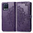 Coque Portefeuille Motif Fantaisie Livre Cuir Etui Clapet pour Realme 8 4G Violet