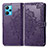 Coque Portefeuille Motif Fantaisie Livre Cuir Etui Clapet pour Realme 9 4G Violet